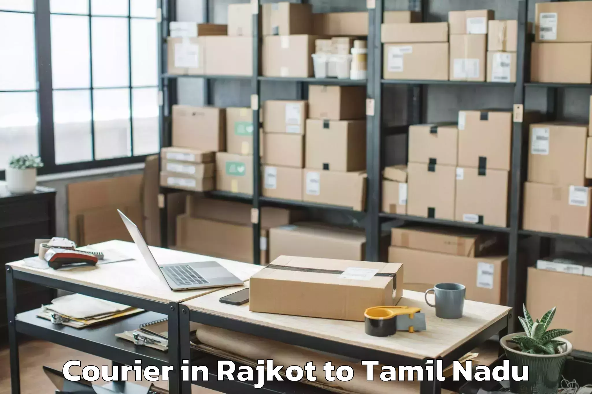 Book Rajkot to Kavalur Courier Online